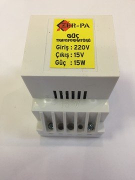 ZERPA 15 V / 15 W RAYLI ZİL TRAFOSU